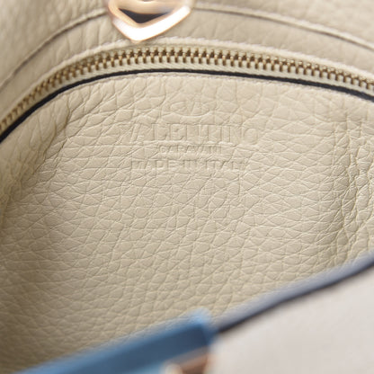 Valentino Garavani Pebbled Calfskin Mini Rockstud Flip-Lock Messenger Bag Light Ivory 6 of 6