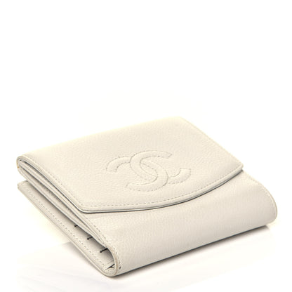 Chanel Caviar Timeless CC Compact Flap Wallet White 4 of 7