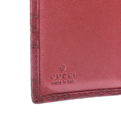 Gucci Metallic Guccissima Heart French Flap Wallet Red 6 of 10