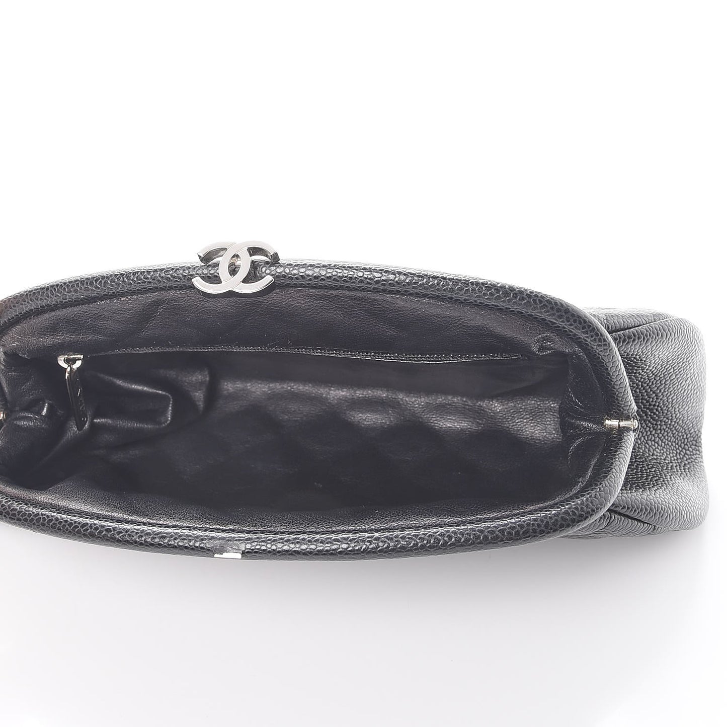 Caviar Quilted Timeless Clutch Black