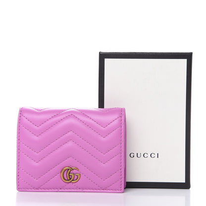 Gucci Calfskin Matelasse GG Marmont Card Case Candy Mousse 8 of 8
