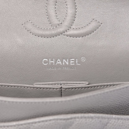 Chanel Caviar Quilted Medium Double Flap Grey 6 of 12