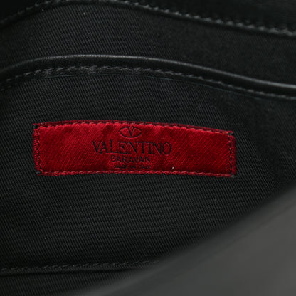 Valentino Garavani Vitello Monochrome Medium Rockstud Flip Lock Crossbody Bag Black 6 of 14