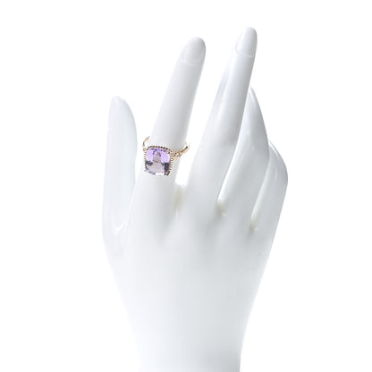 Tiffany 18K Rose Gold Diamond Amethyst Sparklers Cocktail Ring 56 7.5 2 of 5