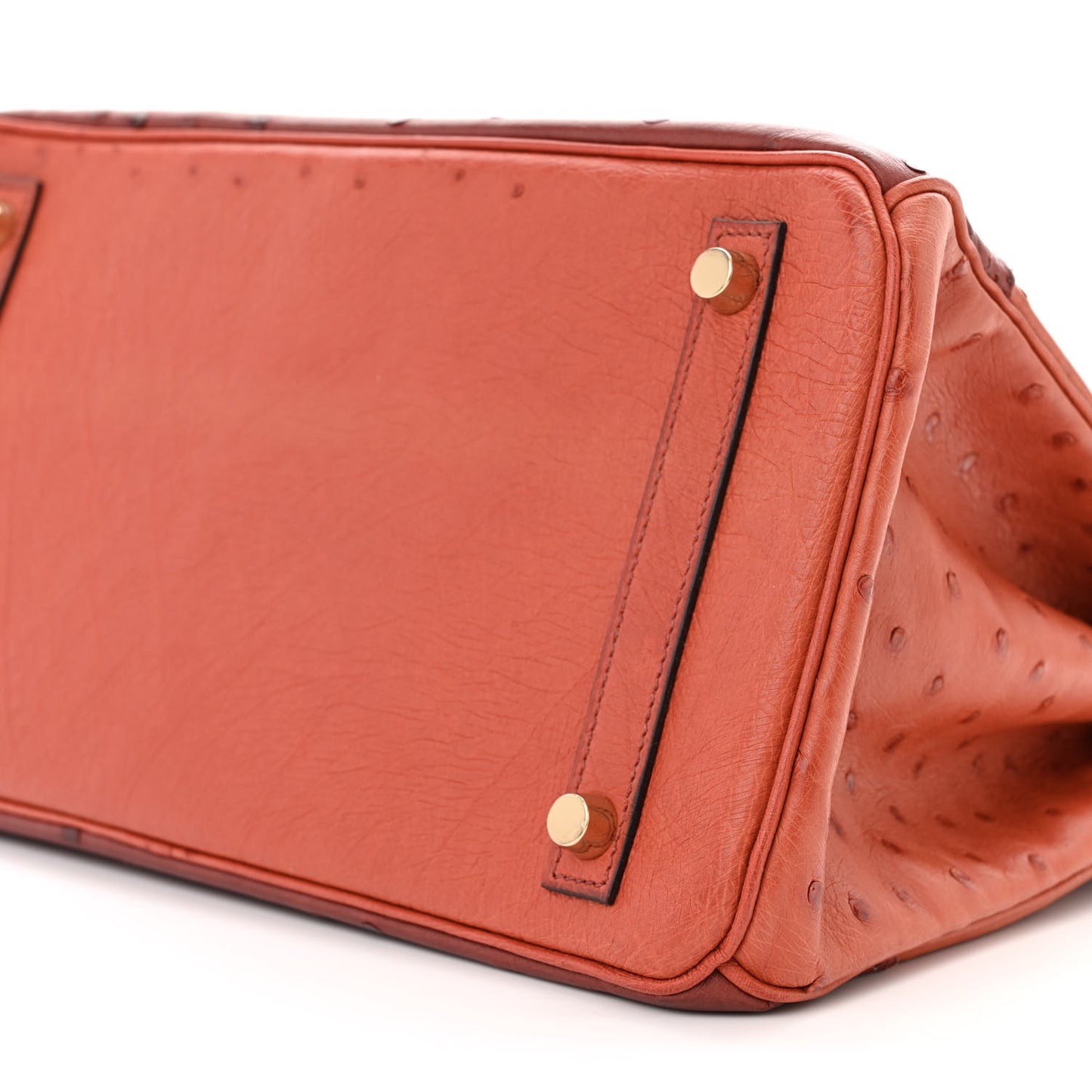 Ostrich Ghillies Birkin 30 Brique Rouge H