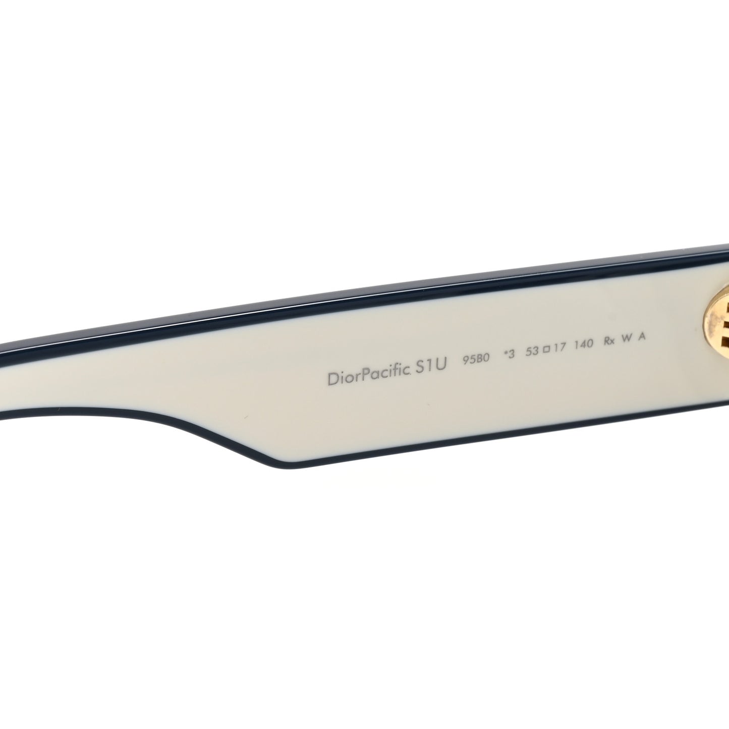 Diorpacific S1U Square Sunglasses White Blue