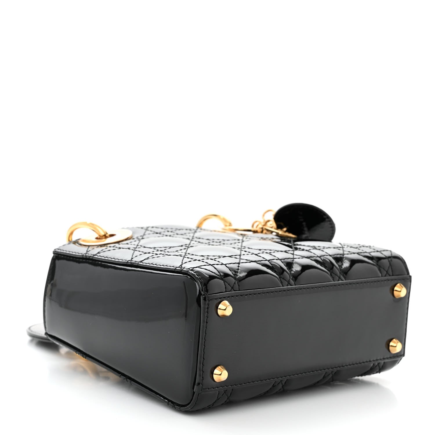 Christian Dior Patent Cannage Mini Lady Dior Black 4 of 10