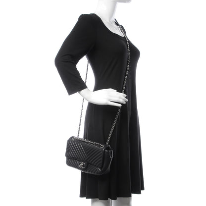 Chanel Lambskin Small CC Crossing Flap Black 2 of 8