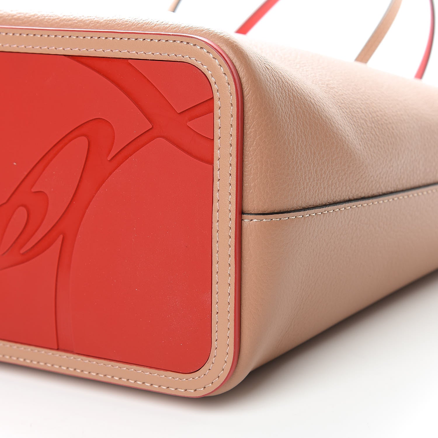 Christian Louboutin Calfskin Spikes East West Cabata Tote Nude 11 of 13