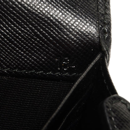 Prada Saffiano Metal Continental Flap Wallet Nero Black 7 of 8