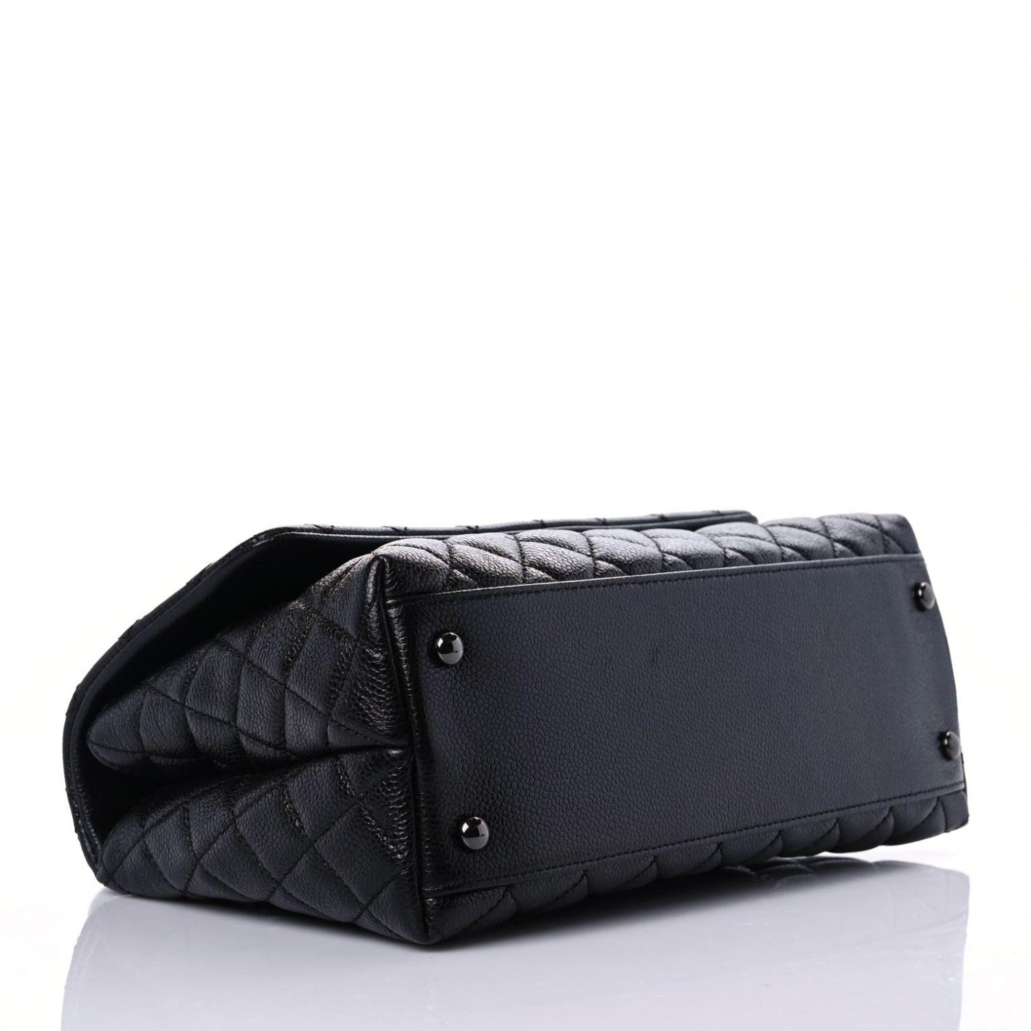 Chanel Caviar Quilted Small Coco Handle Flap So Black 4 of 10