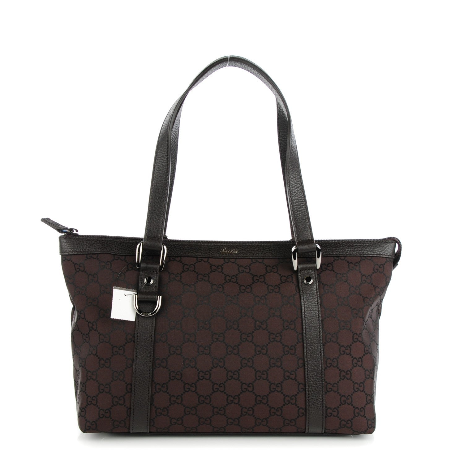 Gucci Nylon Monogram Medium Abbey Tote Dark Brown 1 of 7