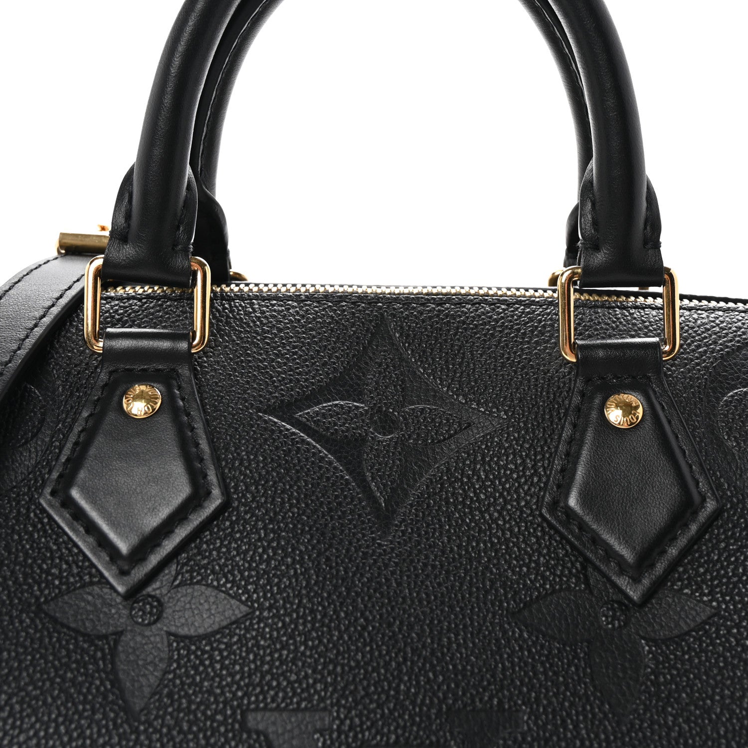 Louis Vuitton Empreinte Monogram Giant Speedy Bandouliere 25 Black 7 of 9