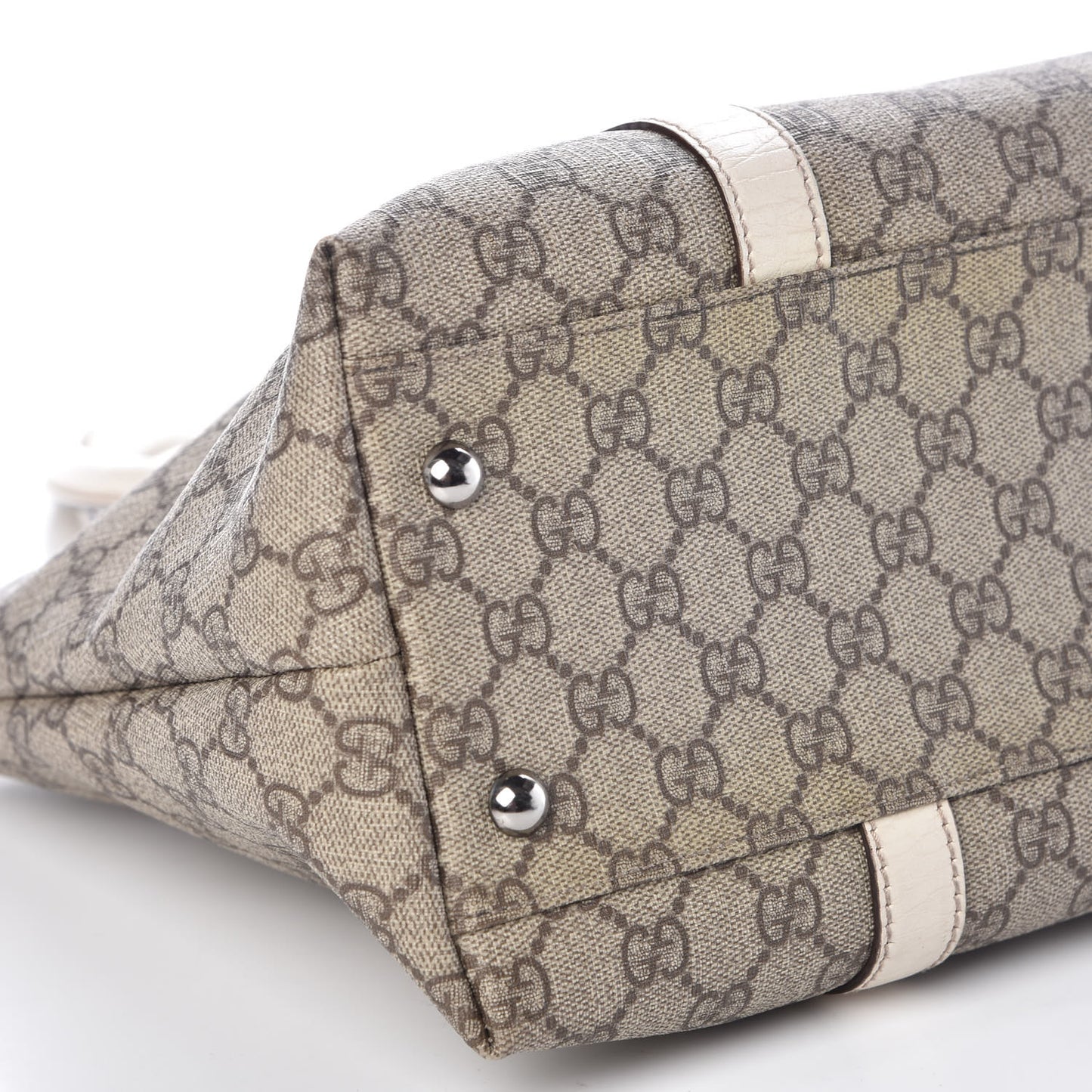 GG Plus Monogram Medium Joy Tote White