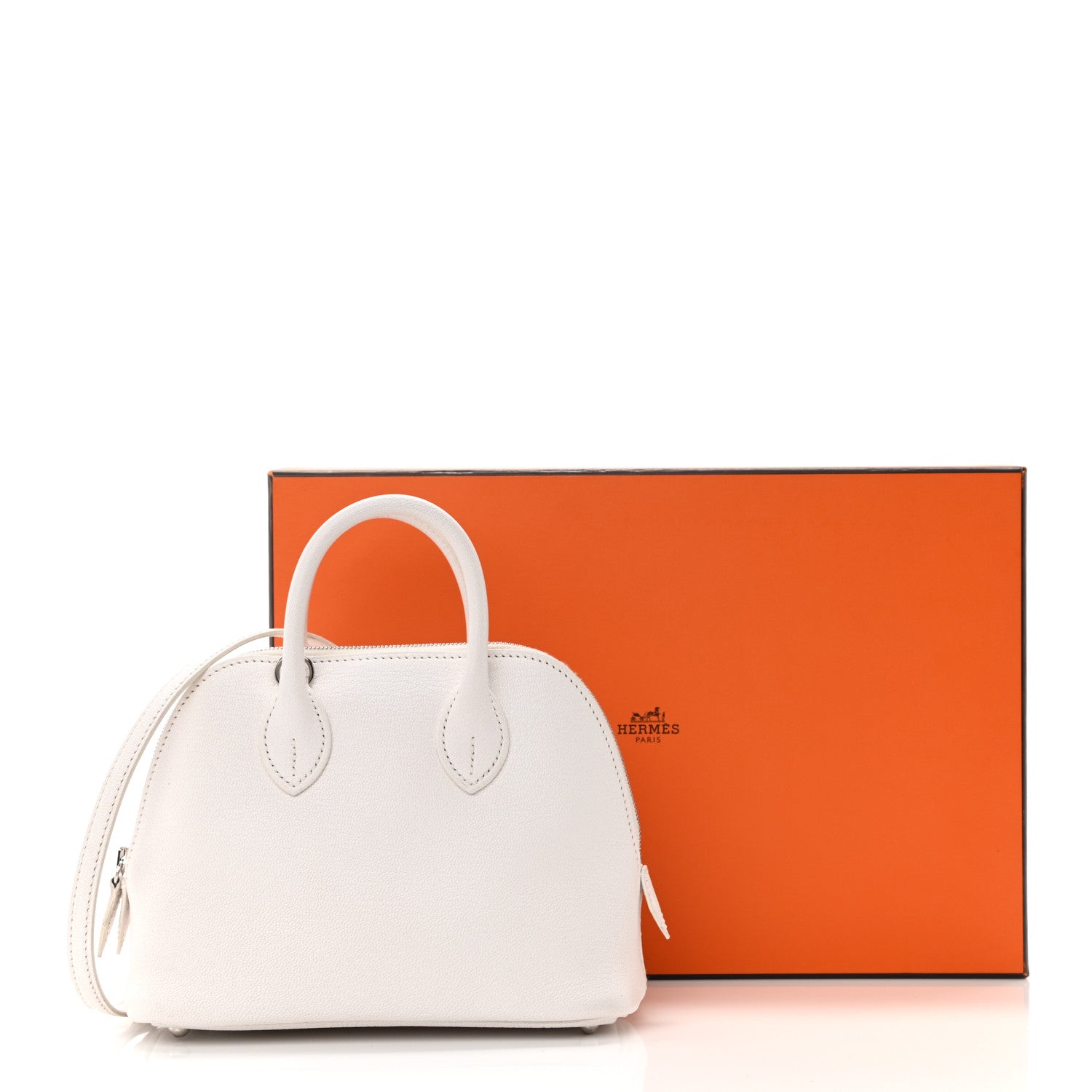 Hermes Chevre Mysore Mini 1923 Bolide White 12 of 12
