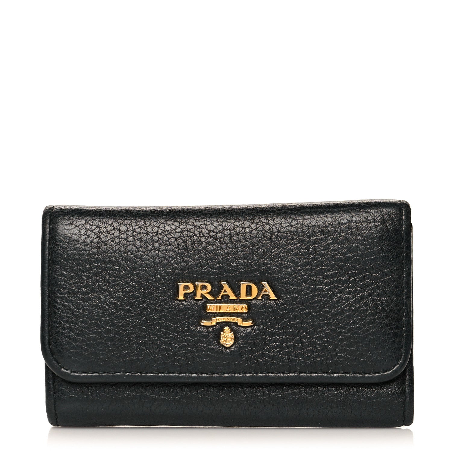 Prada Vitello Move 6 Key Holder Black 1 of 8