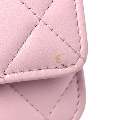 Chanel Lambskin Quilted Trendy CC Wallet On Chain WOC Pink 12 of 12