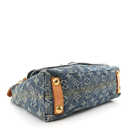 Louis Vuitton Monogram Denim Baggy PM Blue 3 of 8