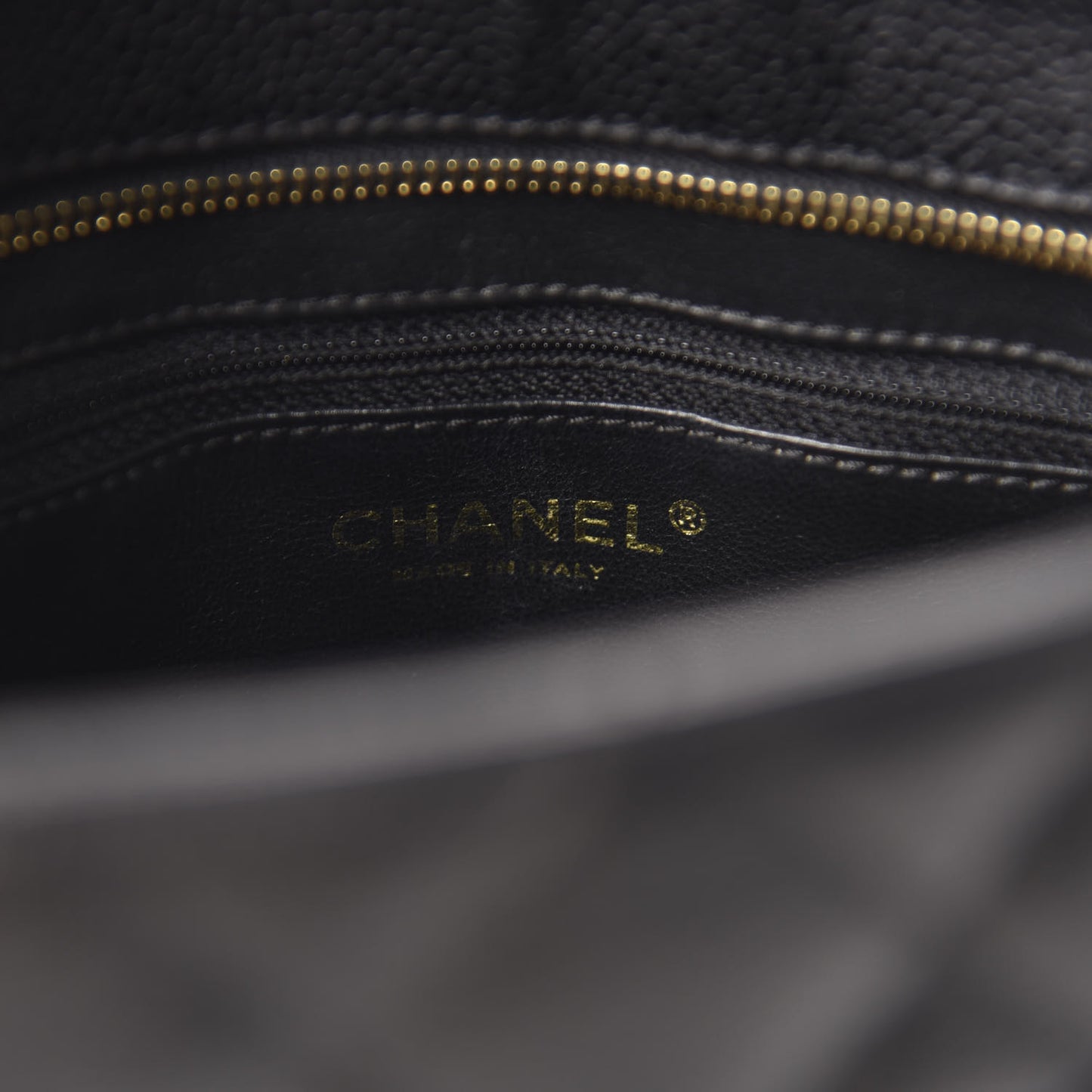 Caviar Quilted Medallion Tote Black