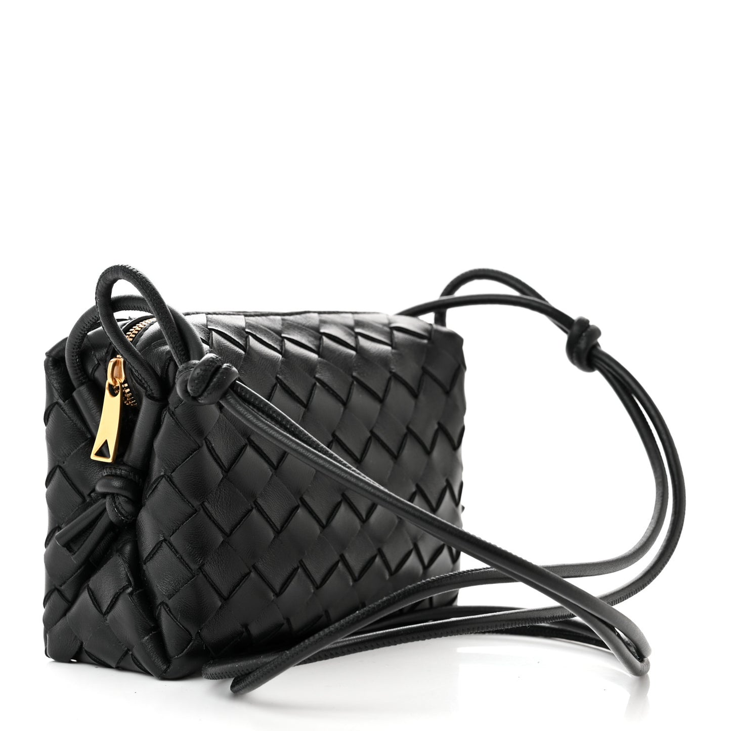 Nappa Intrecciato Mini Loop Camera Bag Black
