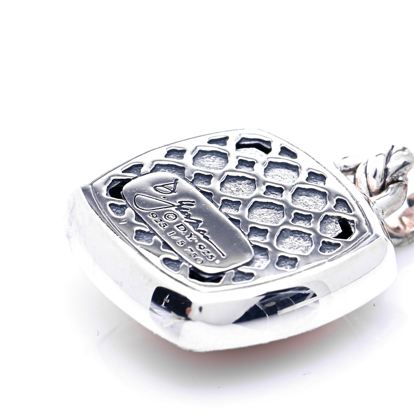 Sterling Silver 18K Yellow Gold Diamond 14mm Albion Enhancer Pendant