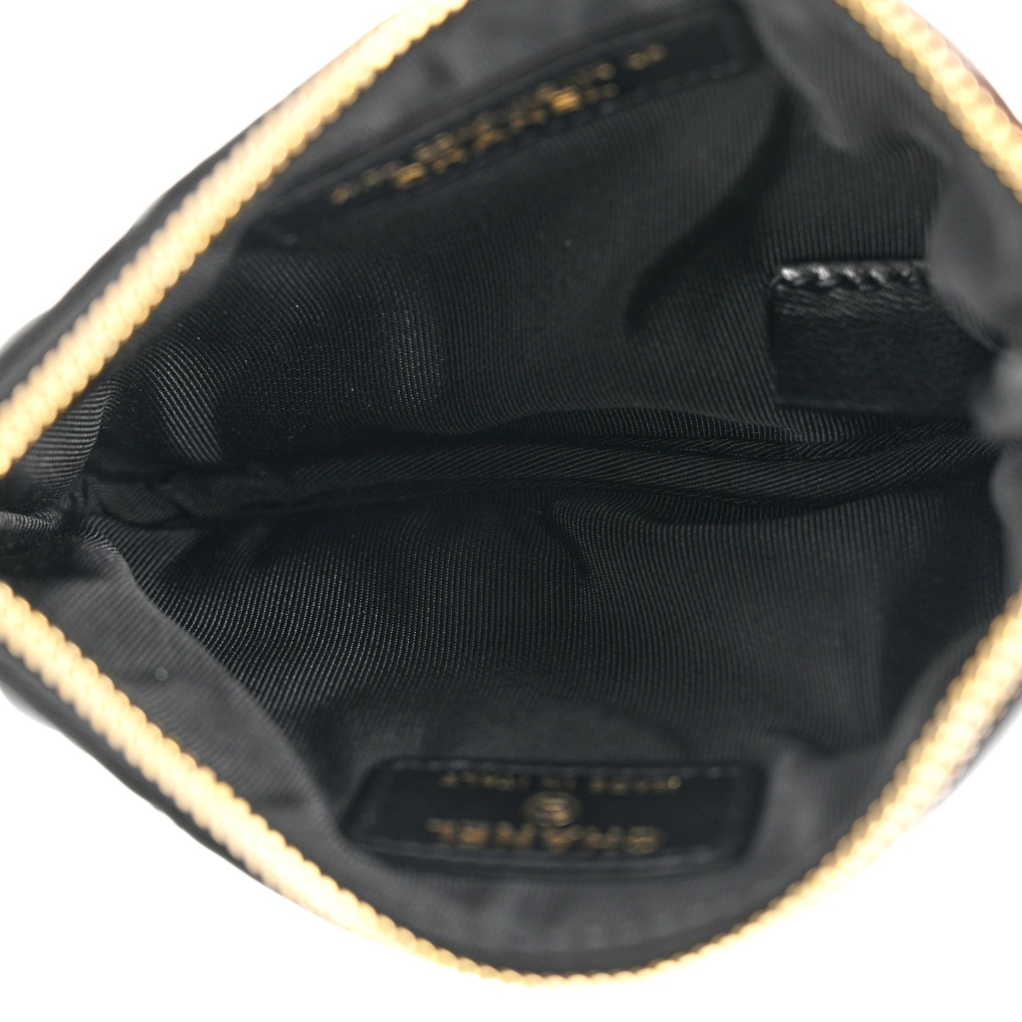 Lambskin Quilted Small No. 5 Cosmetic Case Black