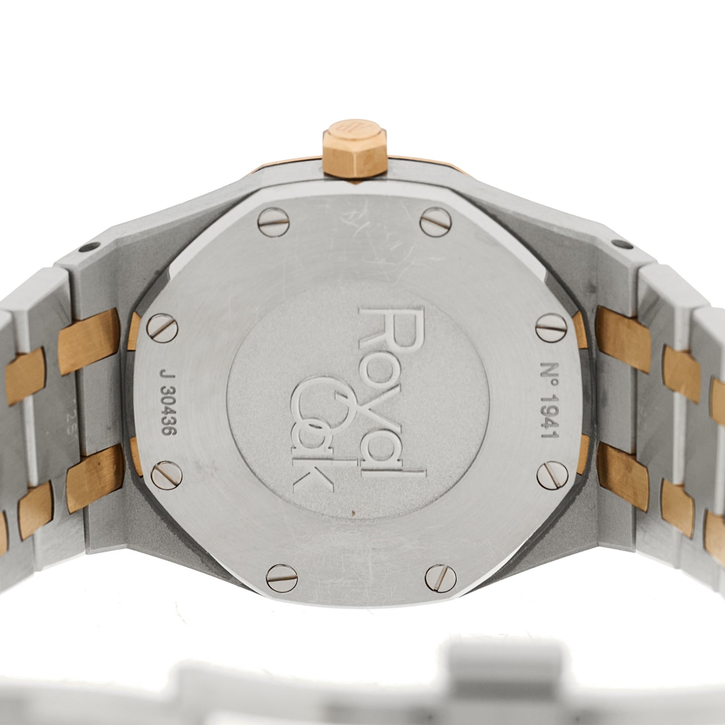 Stainless Steel 18K Rose Gold Diamond 33mm Royal Oak Quartz Watch White 67651SR.ZZ.1261SR.01