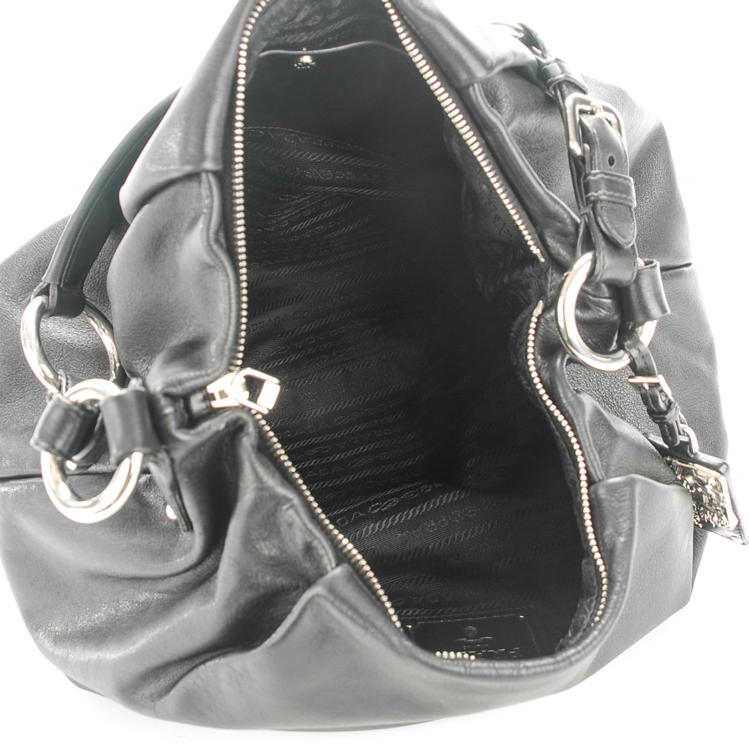 Prada Soft Calf Hobo Nero Black 5 of 8