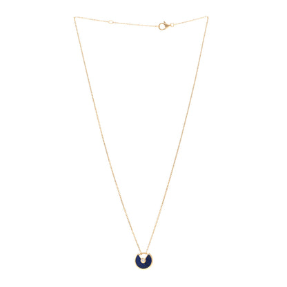 Cartier 18K Yellow Gold Diamond Lapis Lazuli XS Amulette de Cartier Pendant Necklace 3 of 5