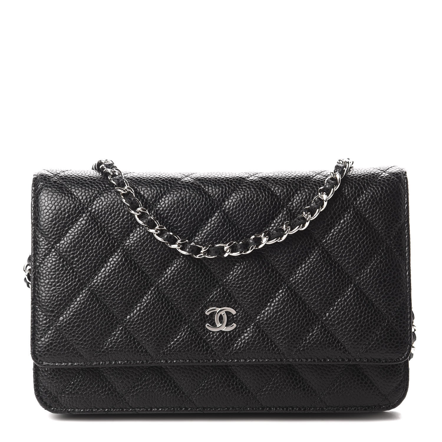 Chanel Caviar Quilted Wallet On Chain WOC Black 1 of 12