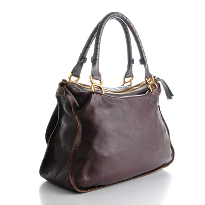 Chloe Calfskin Large Marcie Satchel Moka 3 of 9