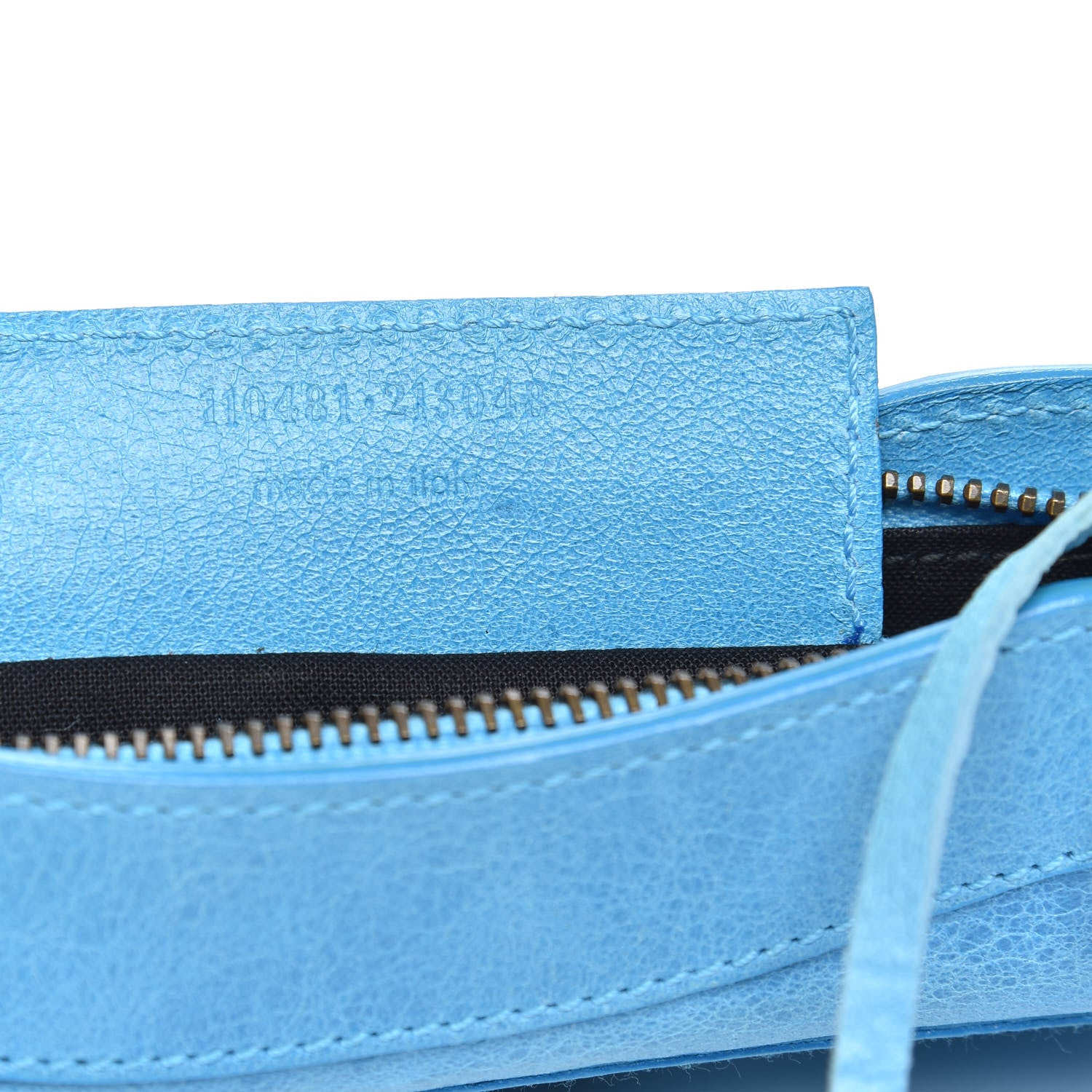 Balenciaga Chevre Classic Hardware Porte Toilette Makeup Clutch Turquoise 7 of 7