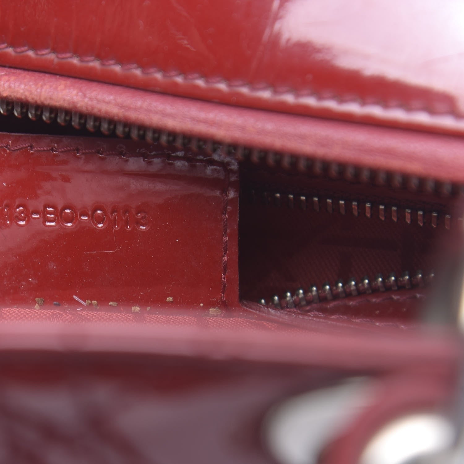 Christian Dior Patent Cannage Large Lady Dior Red 7 of 14