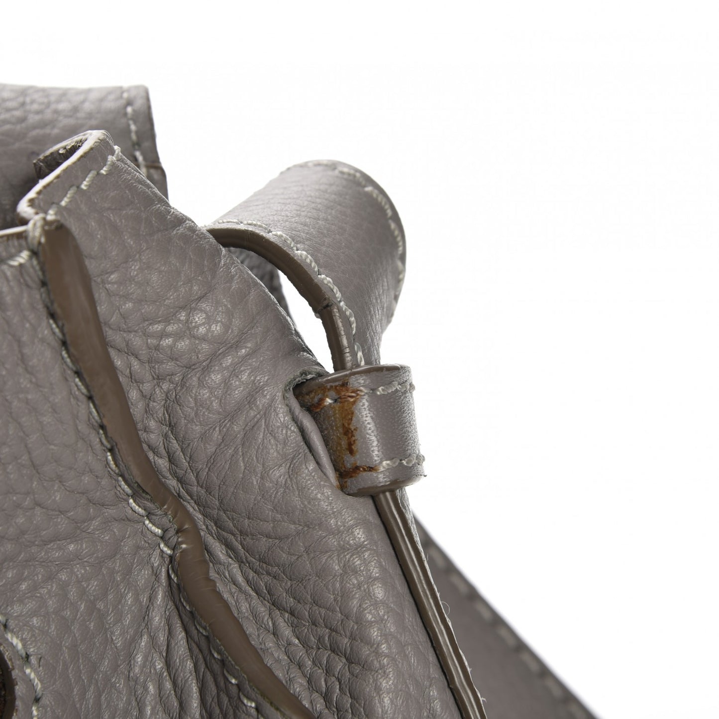 Calfskin Medium Marcie Round Crossbody Bag Cashmere Grey