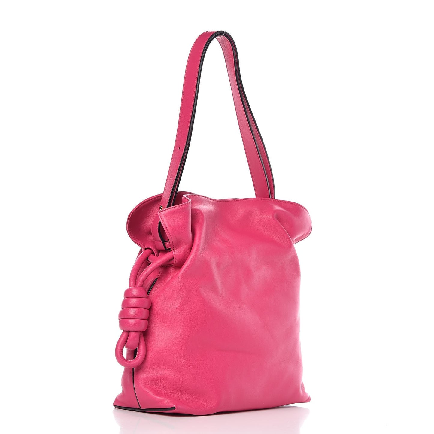 Nappa Flamenco Knot Bag Fuchsia