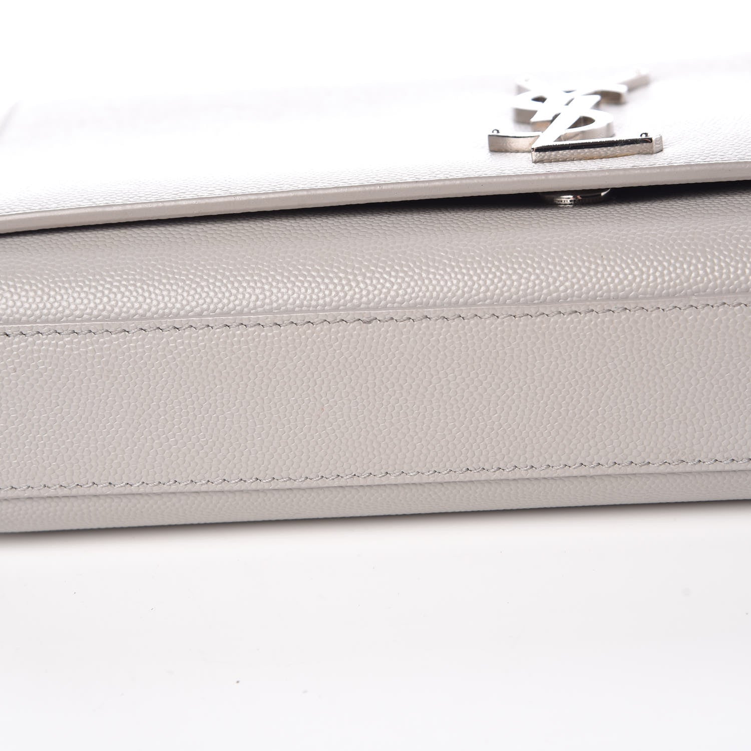 Saint Laurent Grain De Poudre Medium Classic Monogram Kate Satchel Souris 10 of 13