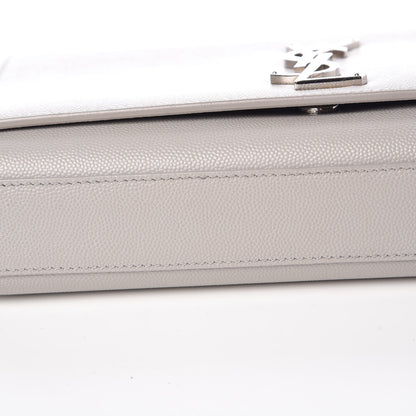 Saint Laurent Grain De Poudre Medium Classic Monogram Kate Satchel Souris 10 of 13