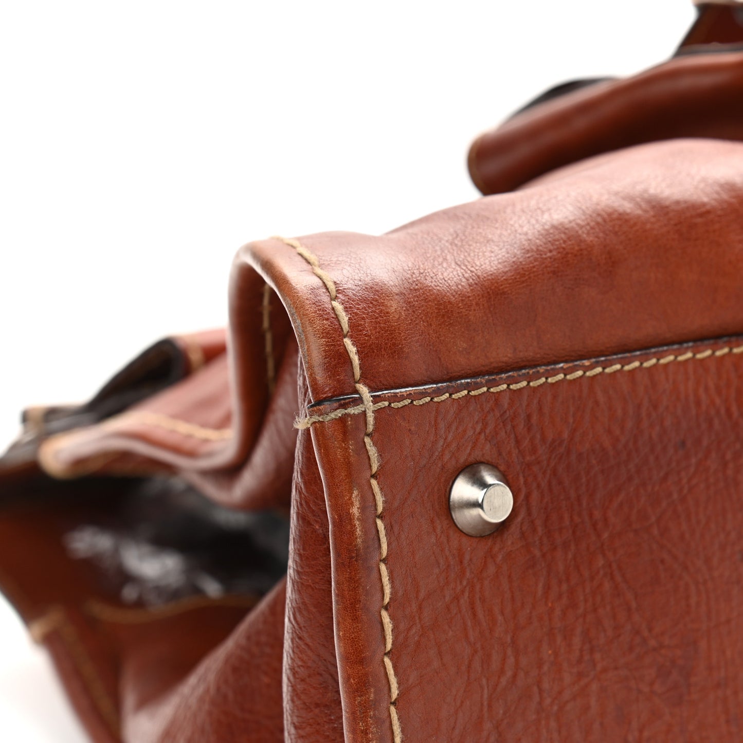 Calfskin Edith Satchel Ecureil Brown