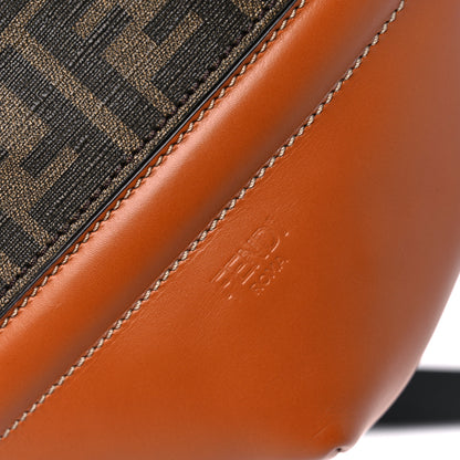 Fendi Glazed Fabric Vitello King FF 1974 Diagonal Belt Bag Tobacco Moro Cuoio 11 of 11