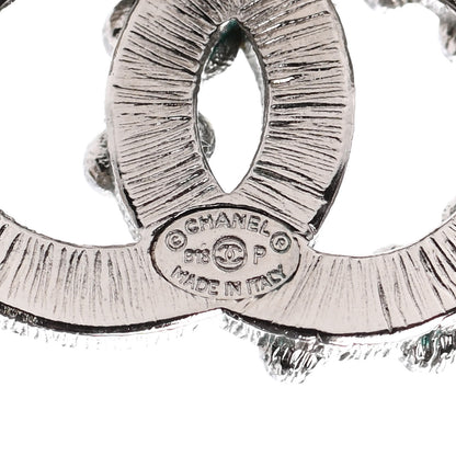 Chanel Baguette Crystal CC Earrings Silver 4 of 4