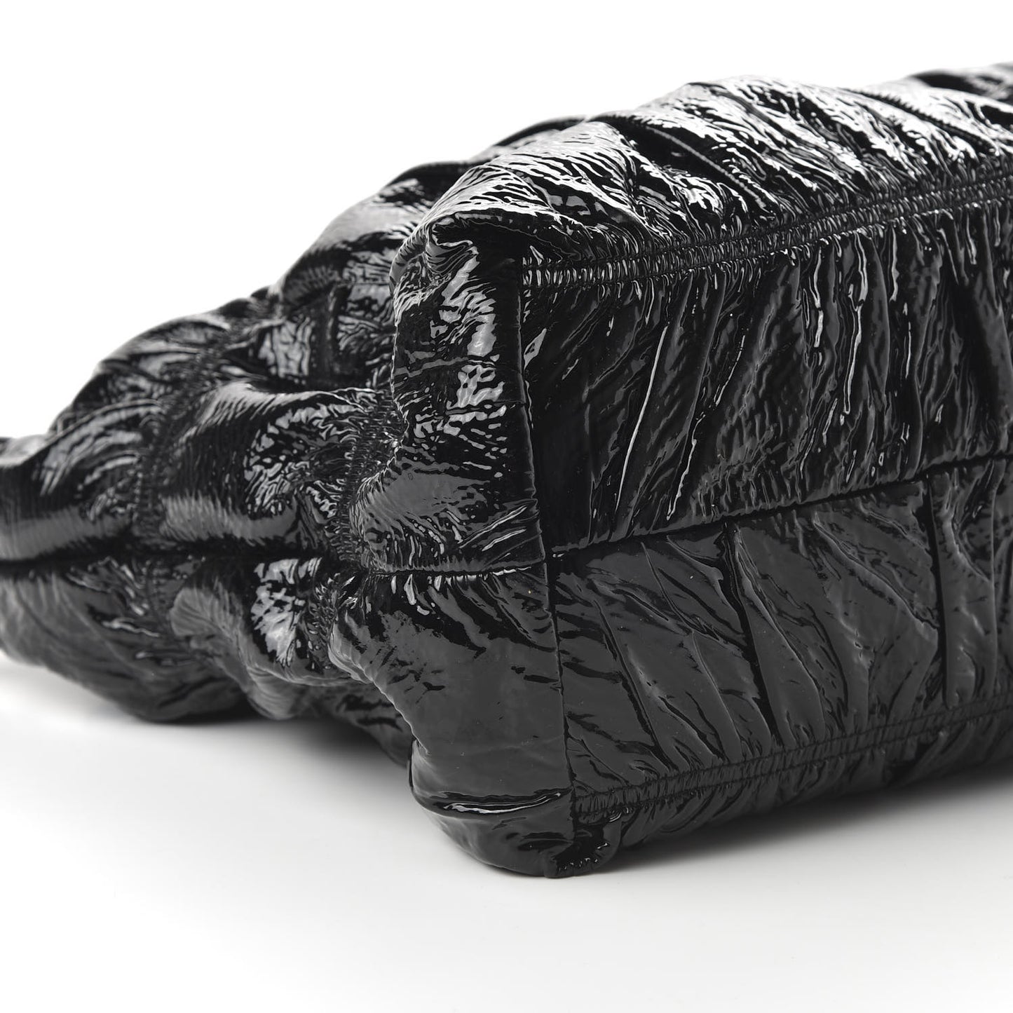 Vernice Gaufre Tote Black