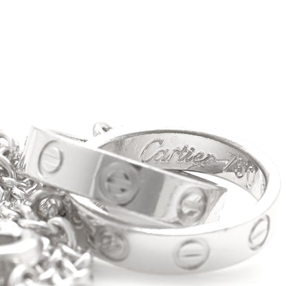 Cartier 18K White Gold Interlocking LOVE Necklace 5 of 5