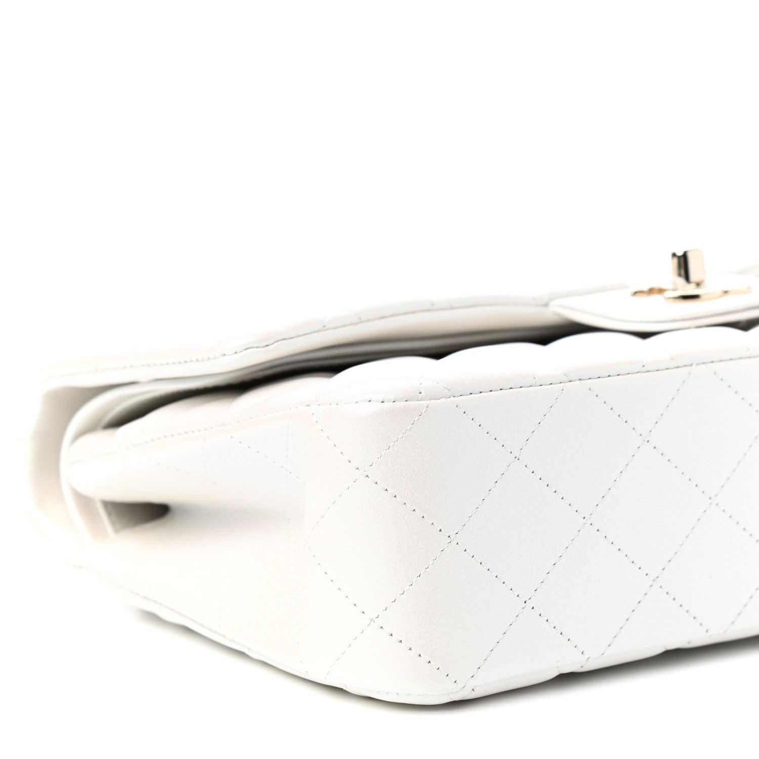 Chanel Iridescent Calfskin Quilted Medium Double Flap White 8 of 11