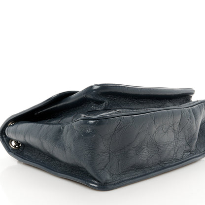 Saint Laurent Crinkled Calfskin Matelasse Monogram Medium Niki Chain Satchel Dark Smog 10 of 11