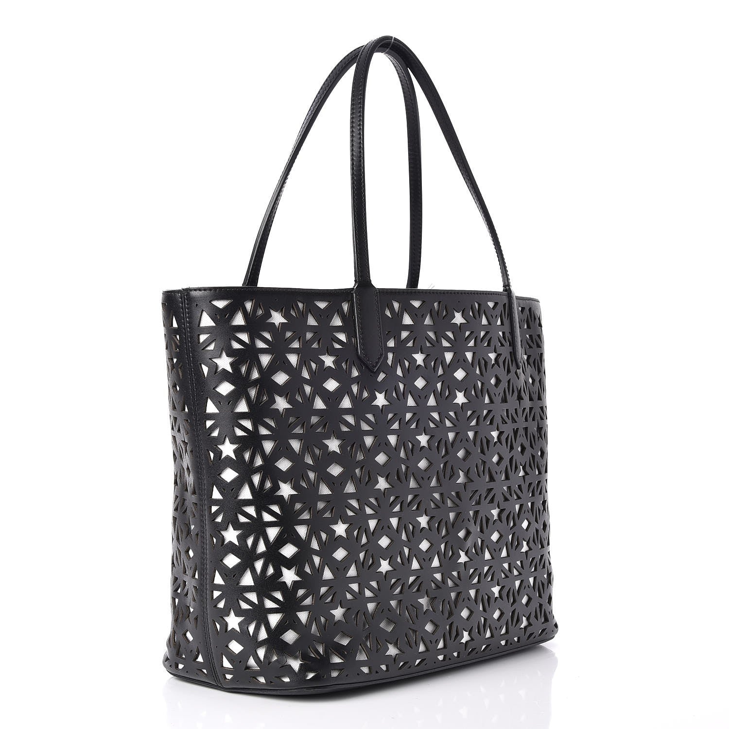 Givenchy Calfskin Lazer Cut Medium Antigona Tote Black White 3 of 7