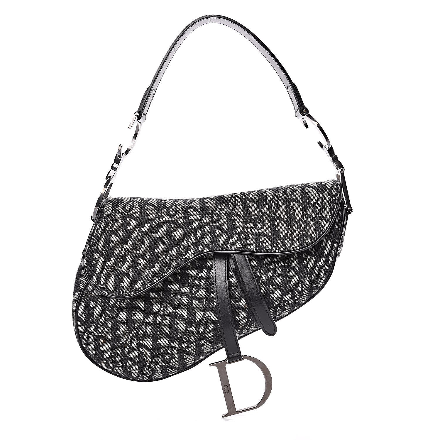 Christian Dior Monogram Saddle Bag Black 1 of 10