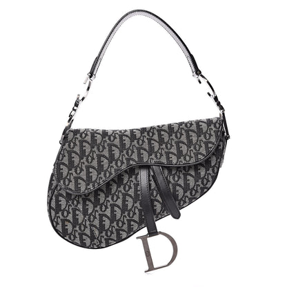Christian Dior Monogram Saddle Bag Black 1 of 10