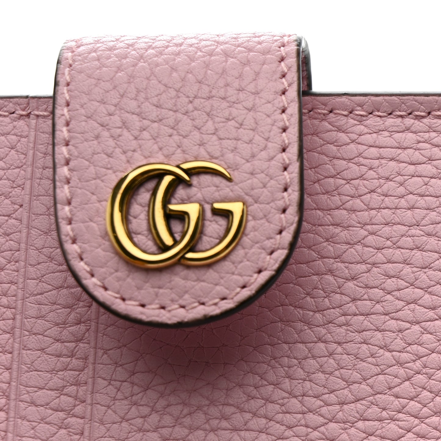 Piuma Calfskin Medium Bamboo Double G Wallet Pink