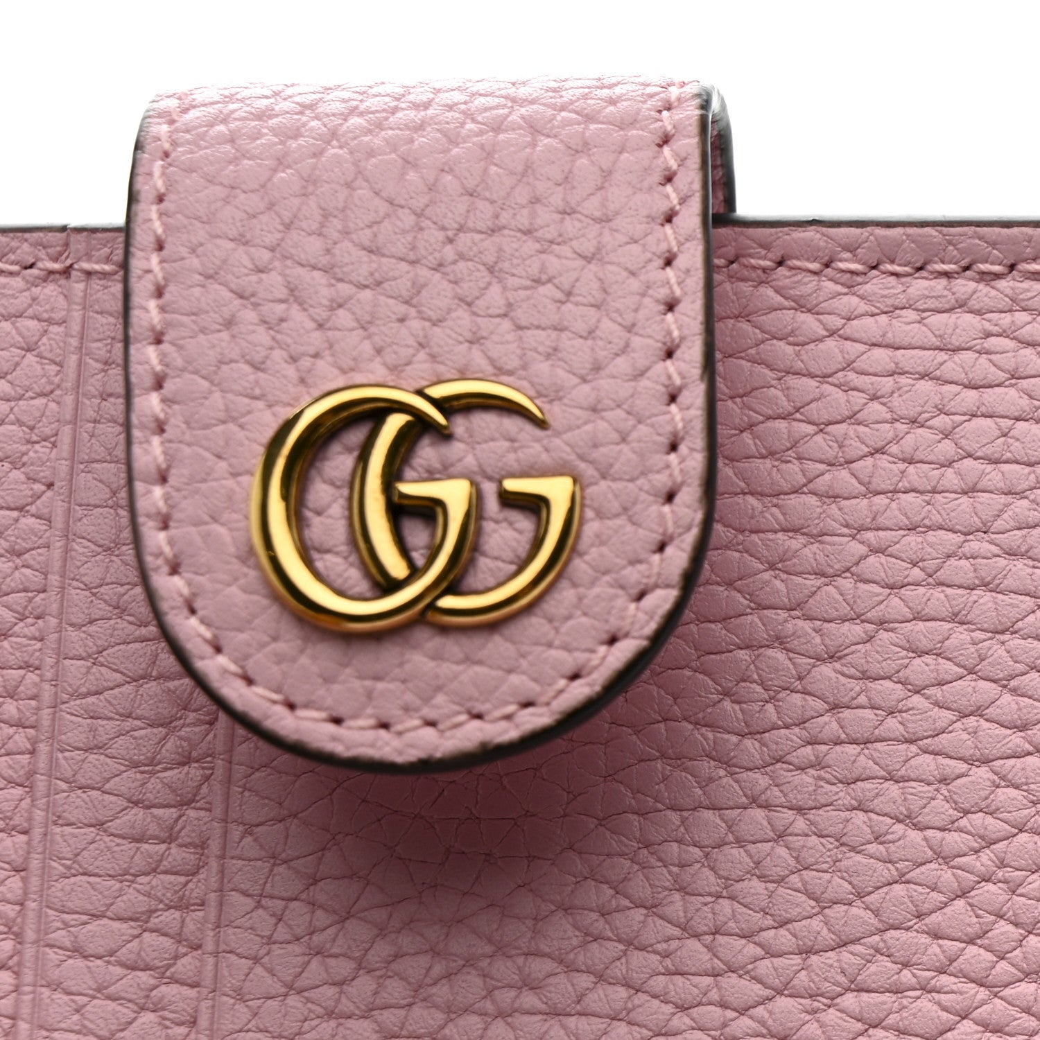 Gucci Piuma Calfskin Medium Bamboo Double G Wallet Pink 7 of 8