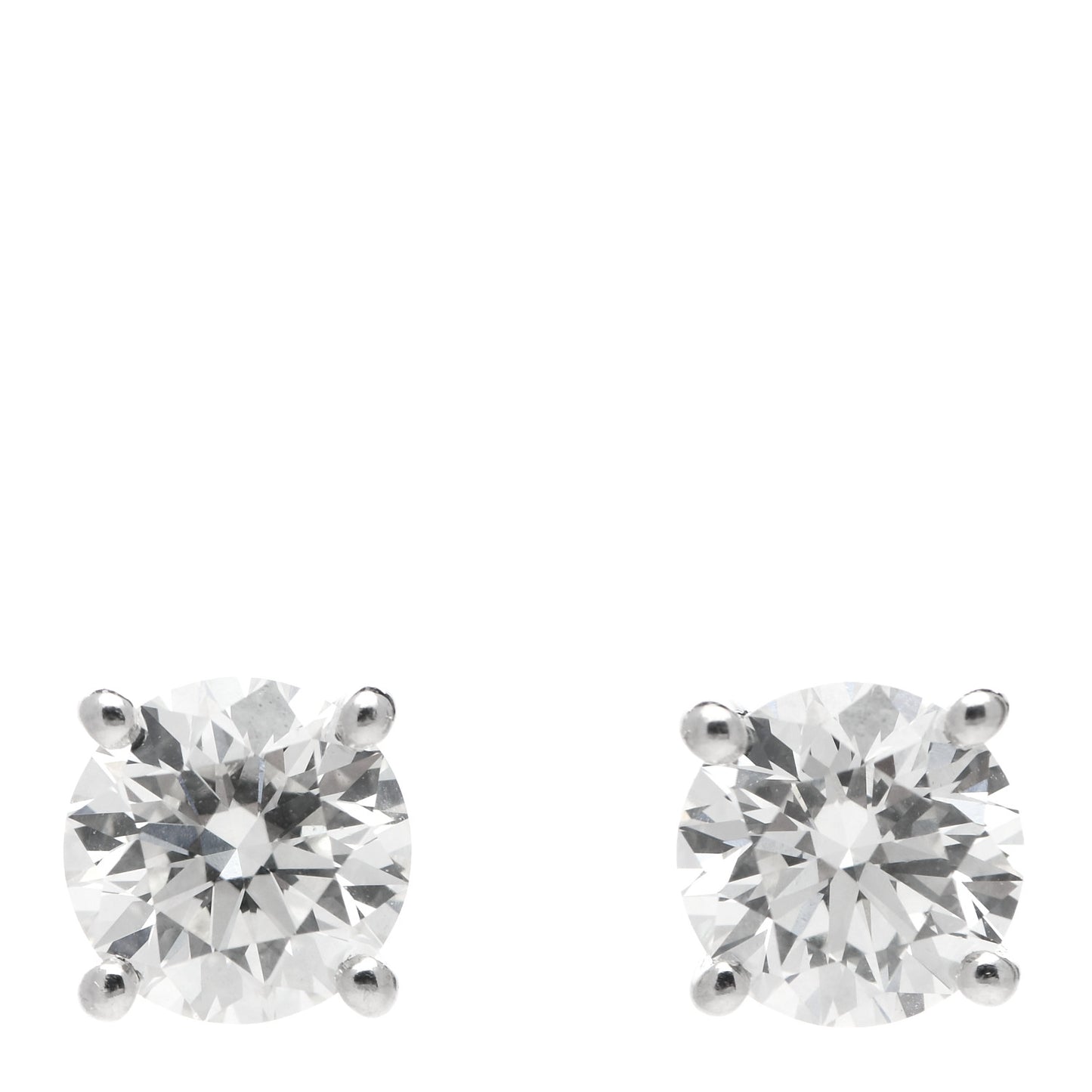 Platinum Diamond 2.76ctw Solitaire Earrings